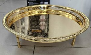 Plateau avec Pied Gold Grand - K94013l