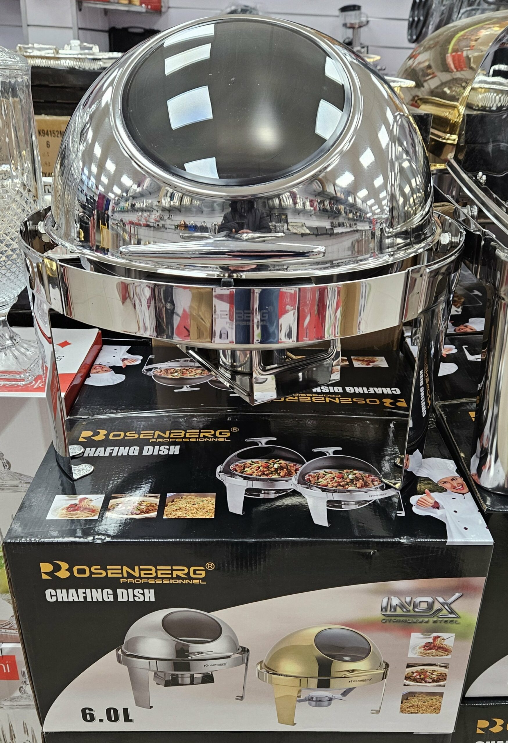 Chafing Dish Rond 6 L - Argenté