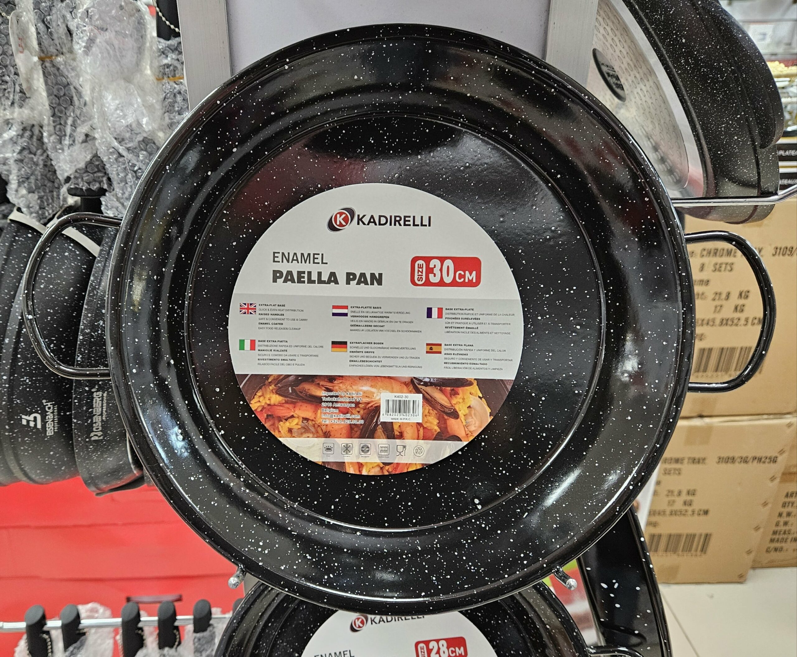 Paella Pan Émaillé - 30 CM