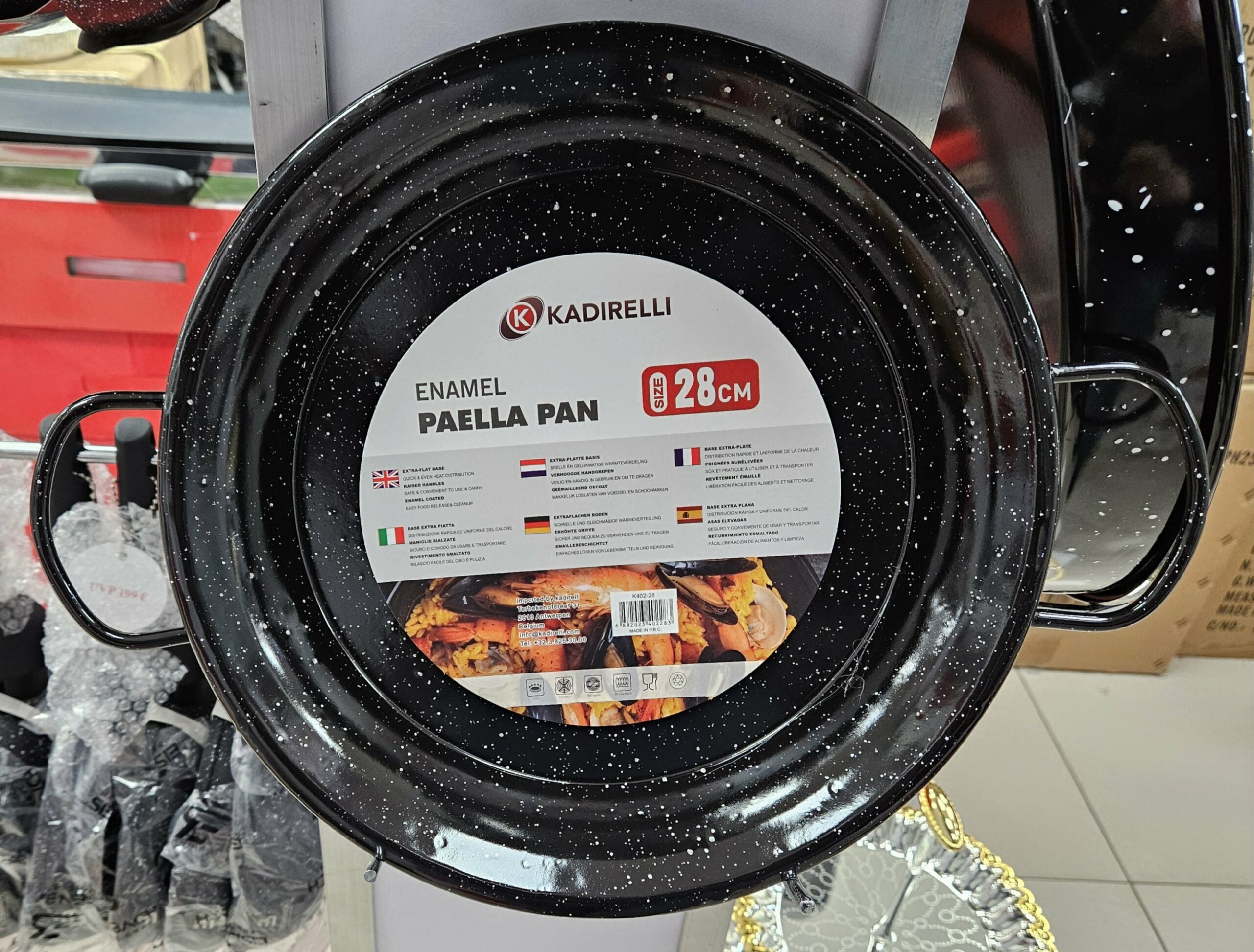 Paella Pan Émaillé - 28 CM