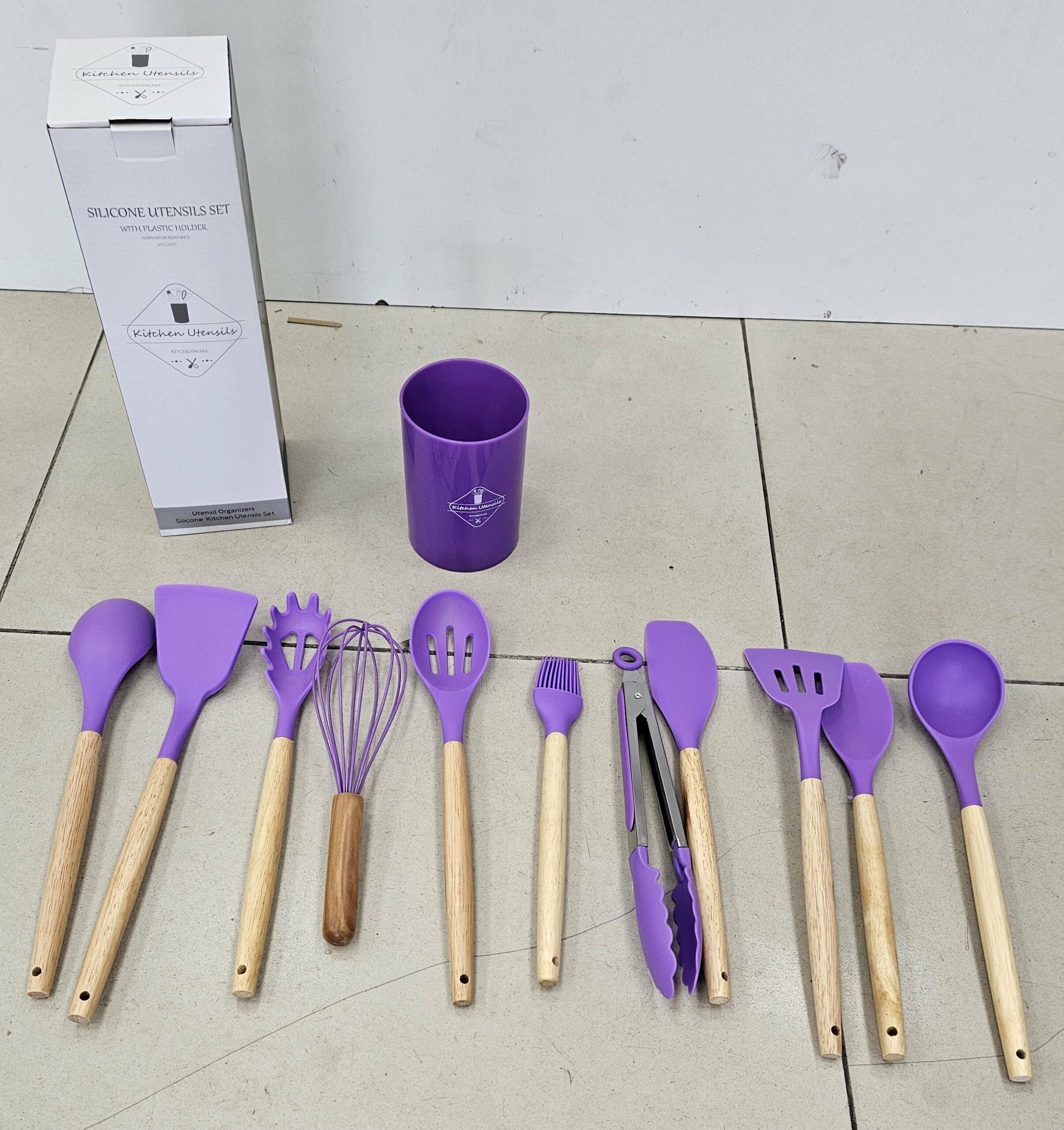 Ustensile Silicone 12 Pièces - Violet