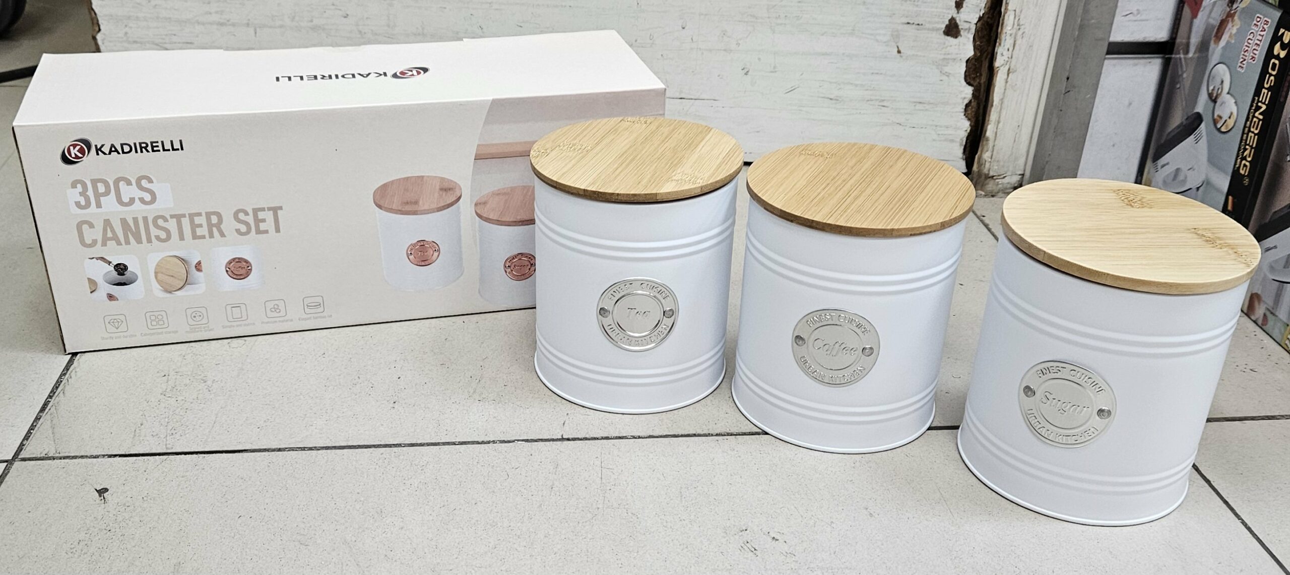 Pot à Épices 3 Pièces Rond/blanc-argenté - K103-w2