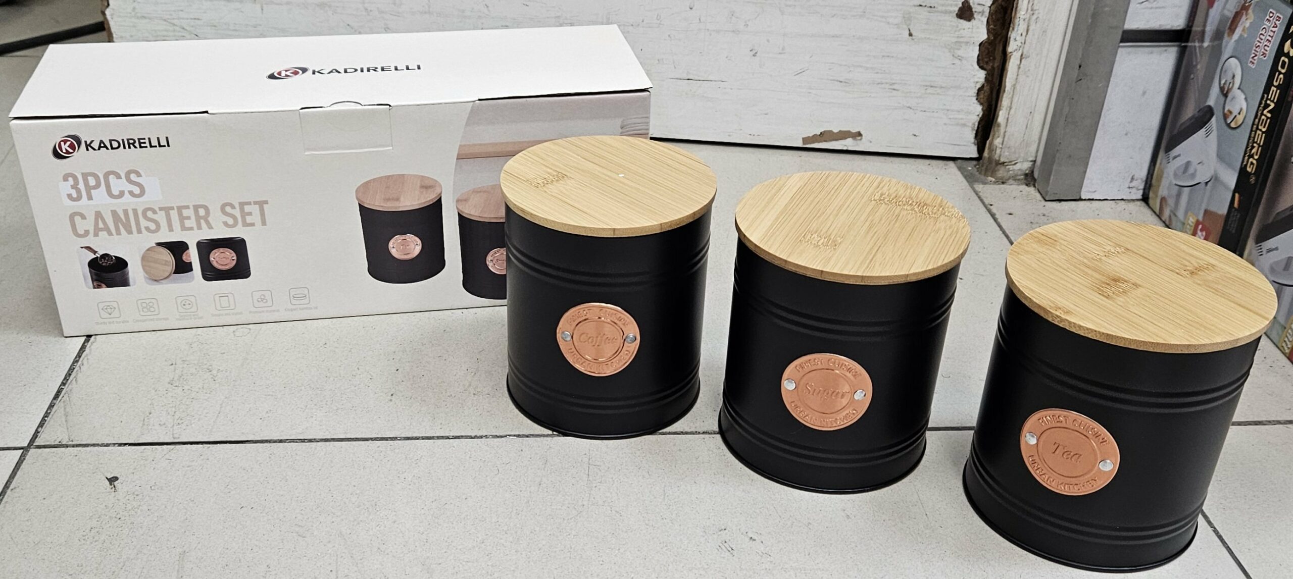 Pot à Épices 3 Pièces Rond/noir - K103-b1
