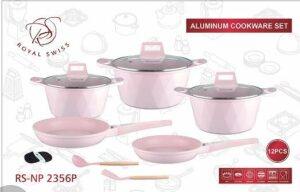 Batterie de Cuisine 12 Pièces Rose - Np2356p