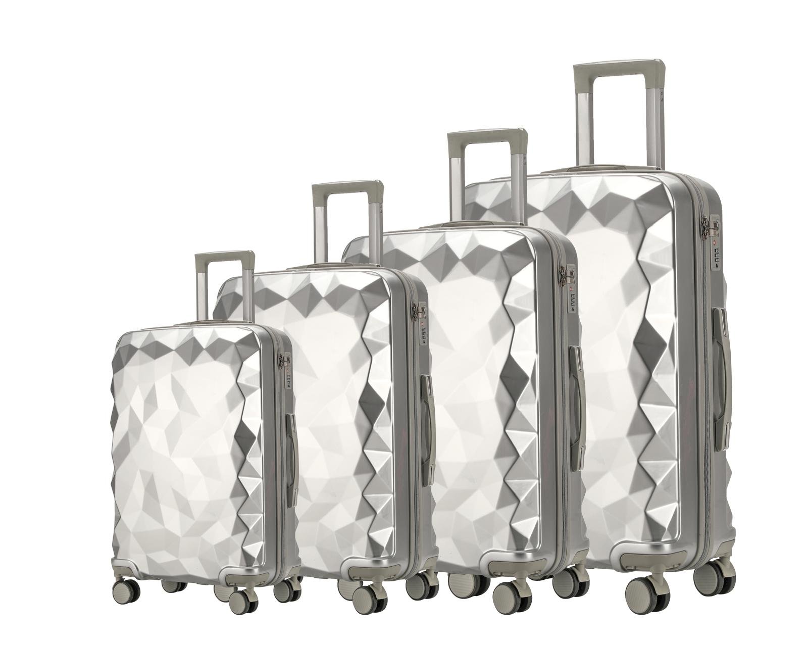 Valise 4 Pièces Polycarbonate Diamand - Silver