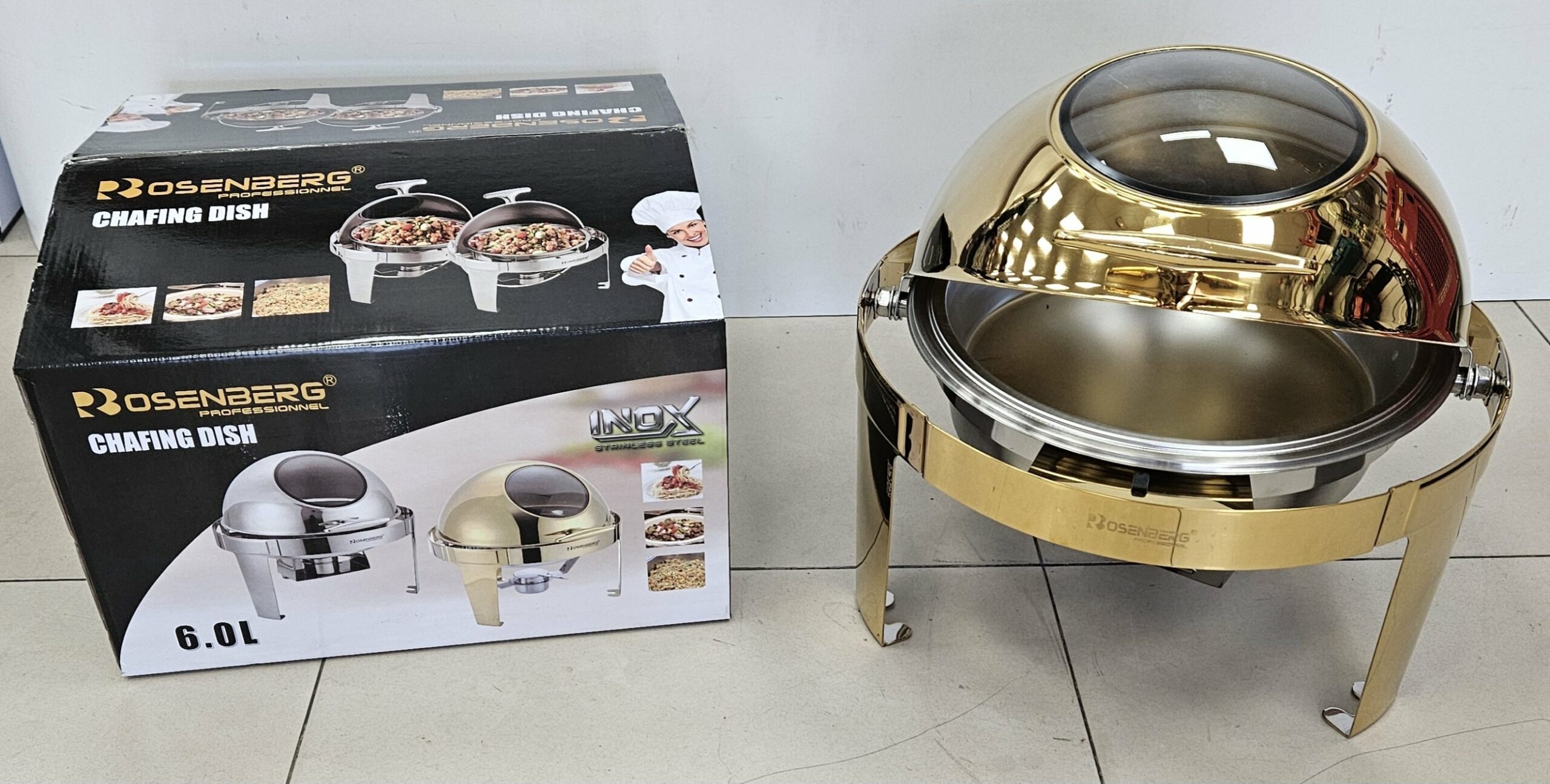 Chafing Dish Rond 6 L - Doré