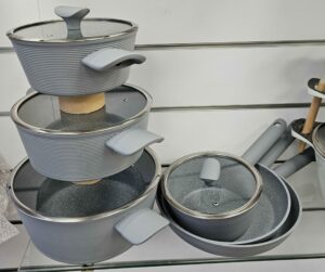 Batterie de Cuisine 10 Pièces Gris - Serie Line