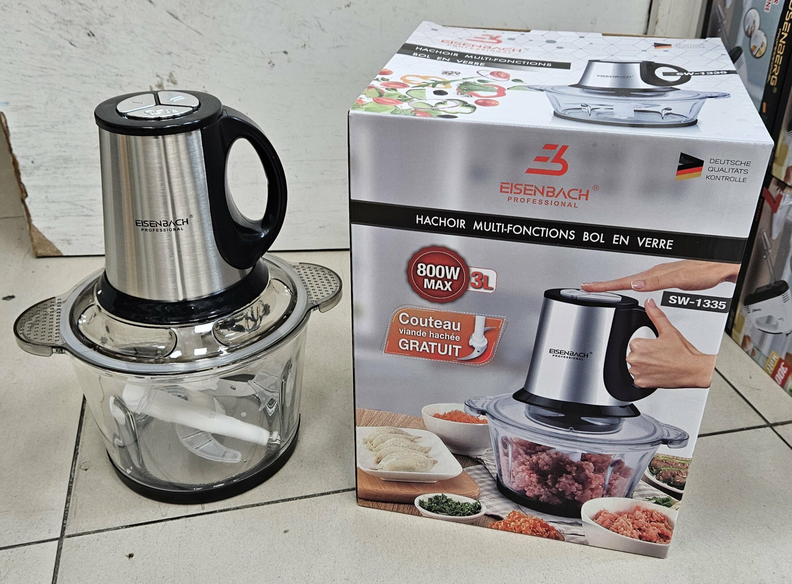 Hachoir Électrique 3 L en Verre - 800 W Eb