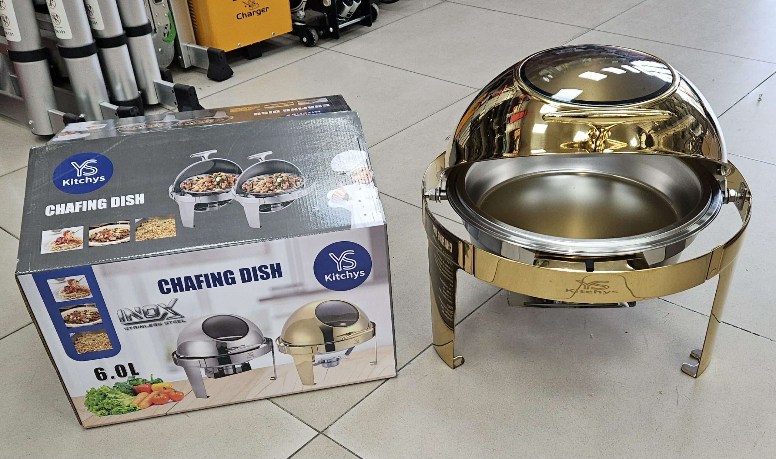 Chafing Dish Rond 6 L - Doré