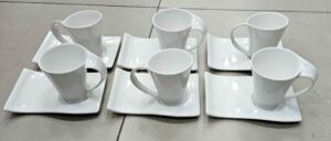 Service à café + dessous de tasse de présentation - Grande Tasse - YS-T24