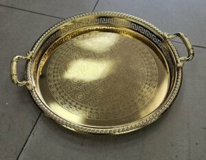 Plateau Rond avec poignet 45cm - Gold - YS-W11