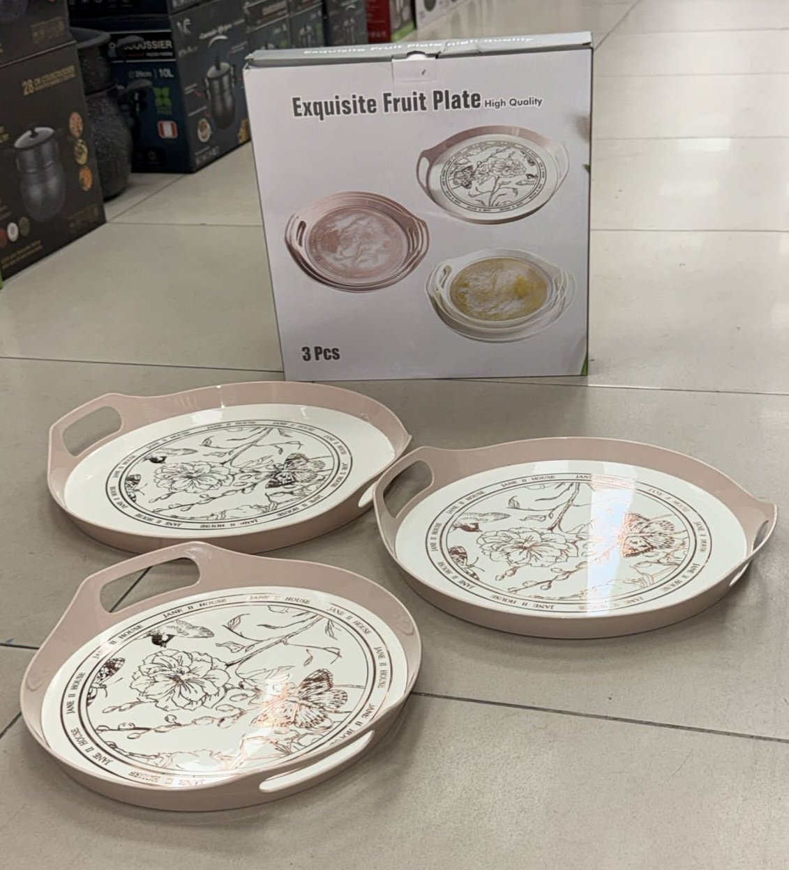 Plateau 3pcs opaque en plastique - YS-E15