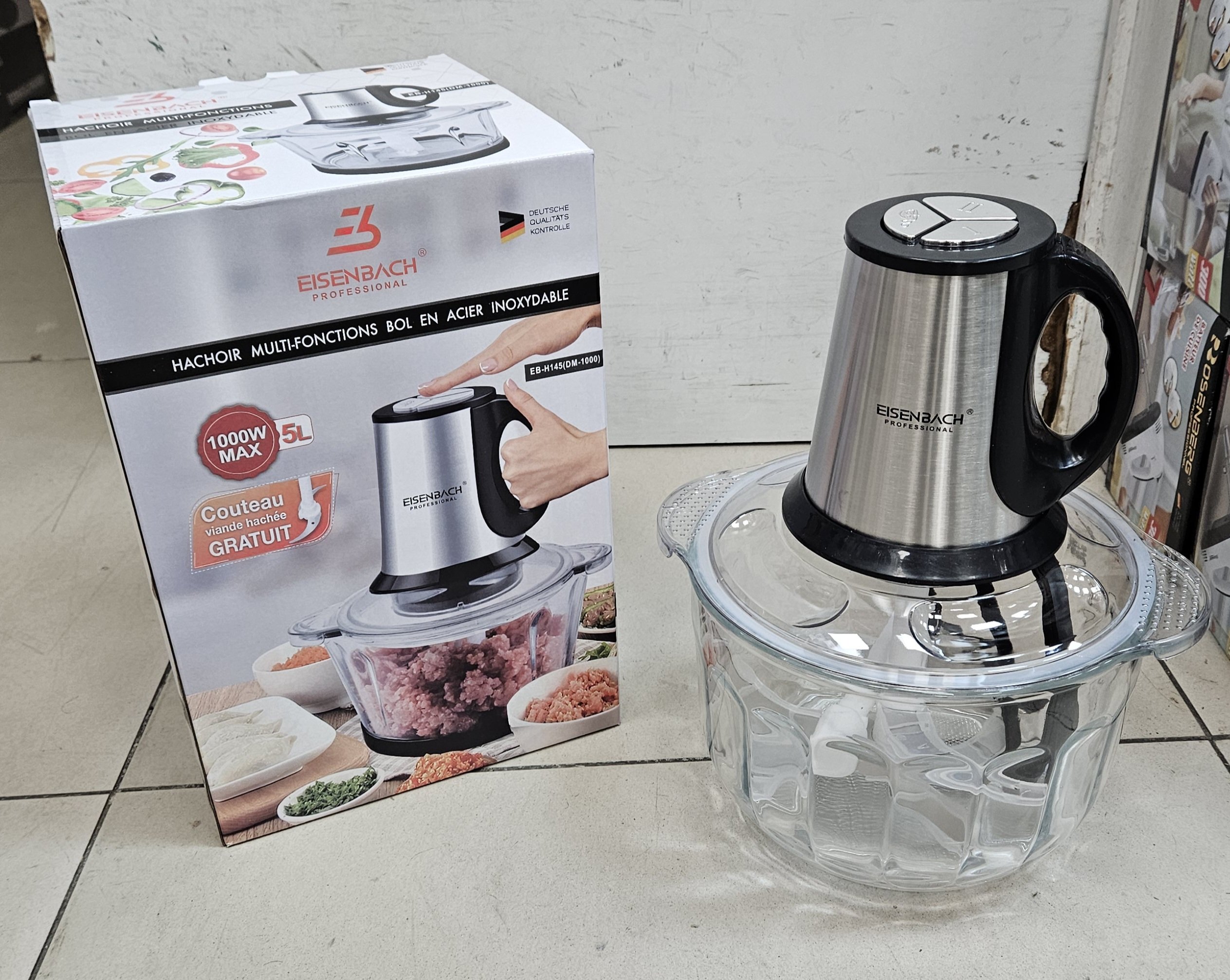 Hachoir Électrique 5 L en Verre