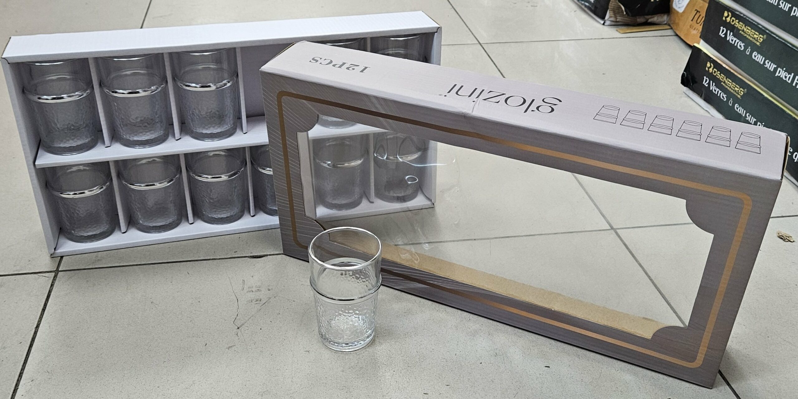 Verre à Thé 12 Pièces Argenté - P3616j-12s