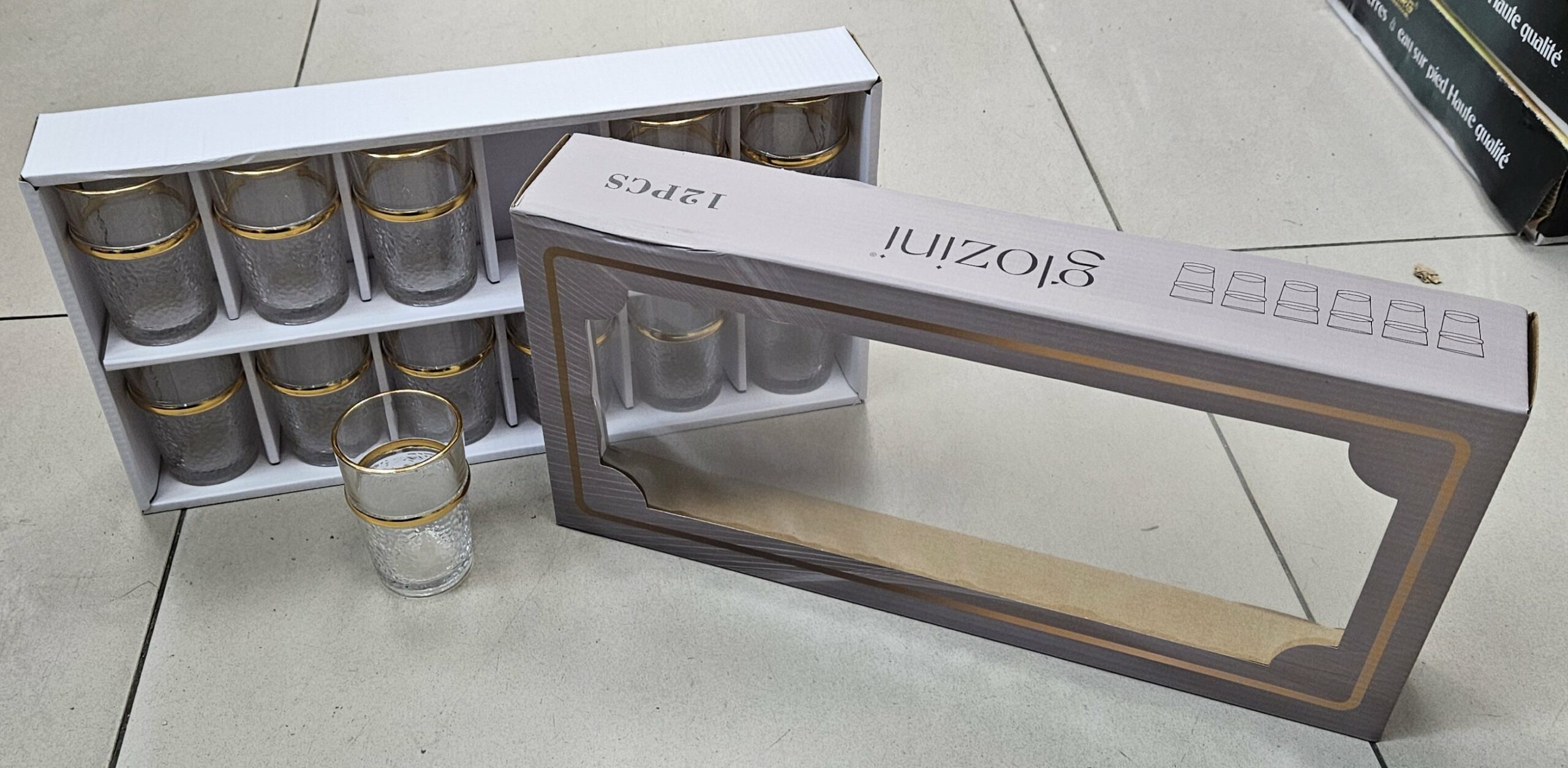 Verre à Thé 12 Pièces Doré - P3616j-12g