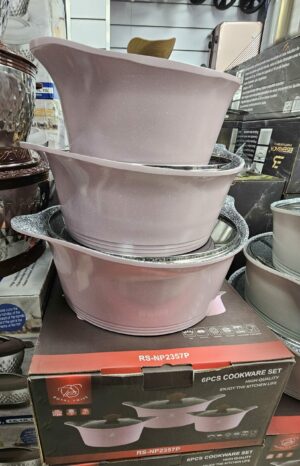 Faitout 24+28+32 CM Rose - Np2357p