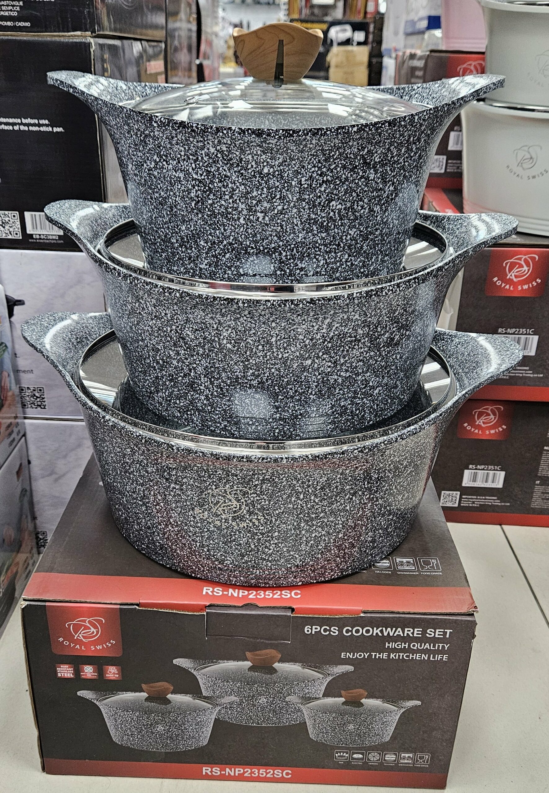 Faitout 24+28+32 CM Gris - Np2352sc