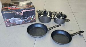 Batterie de Cuisine 6 Pièces Gris