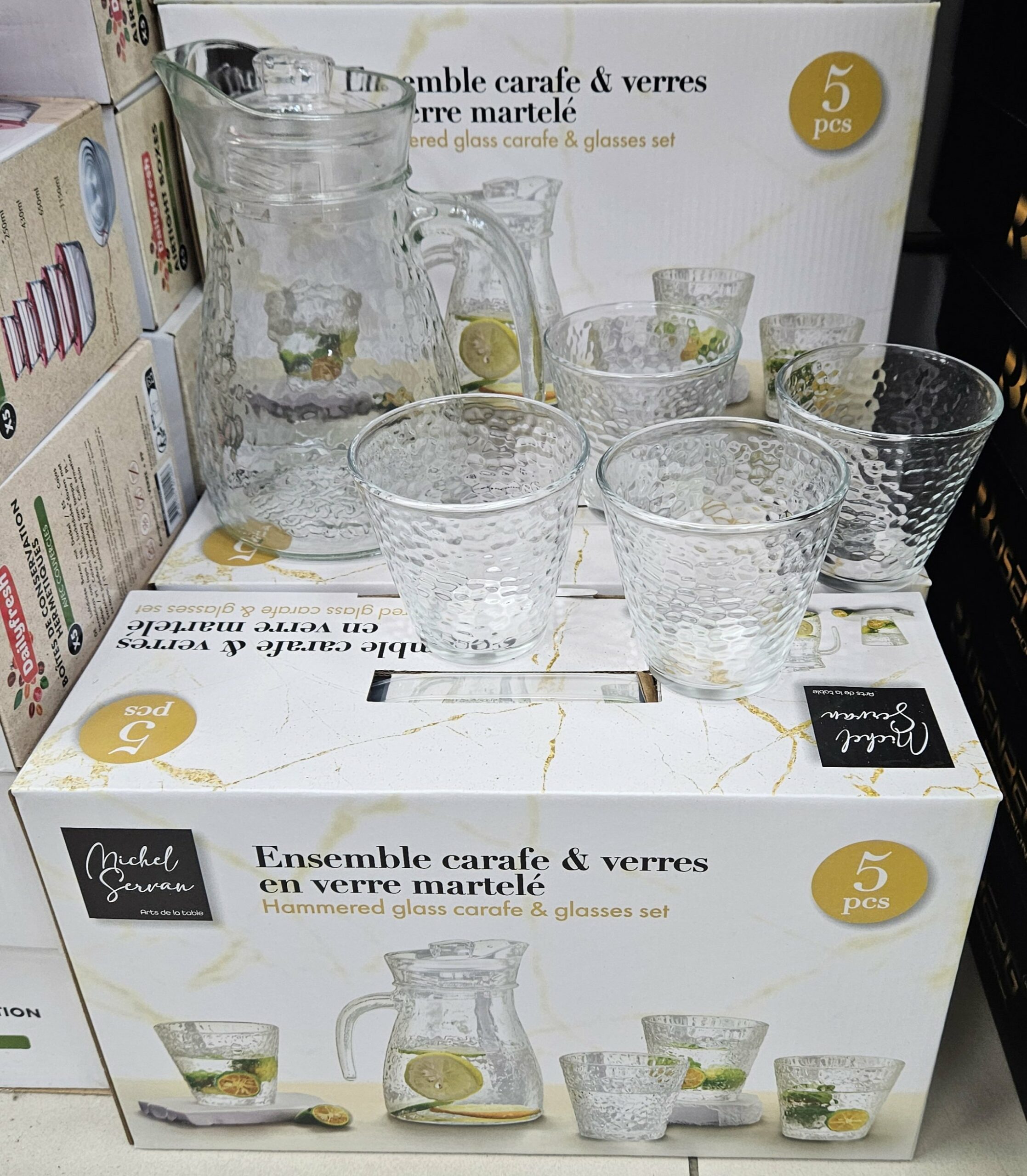 Ensemble Carafe et Verre 5 Pièces