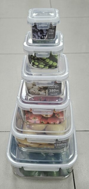 Tuperware carré 6pcs