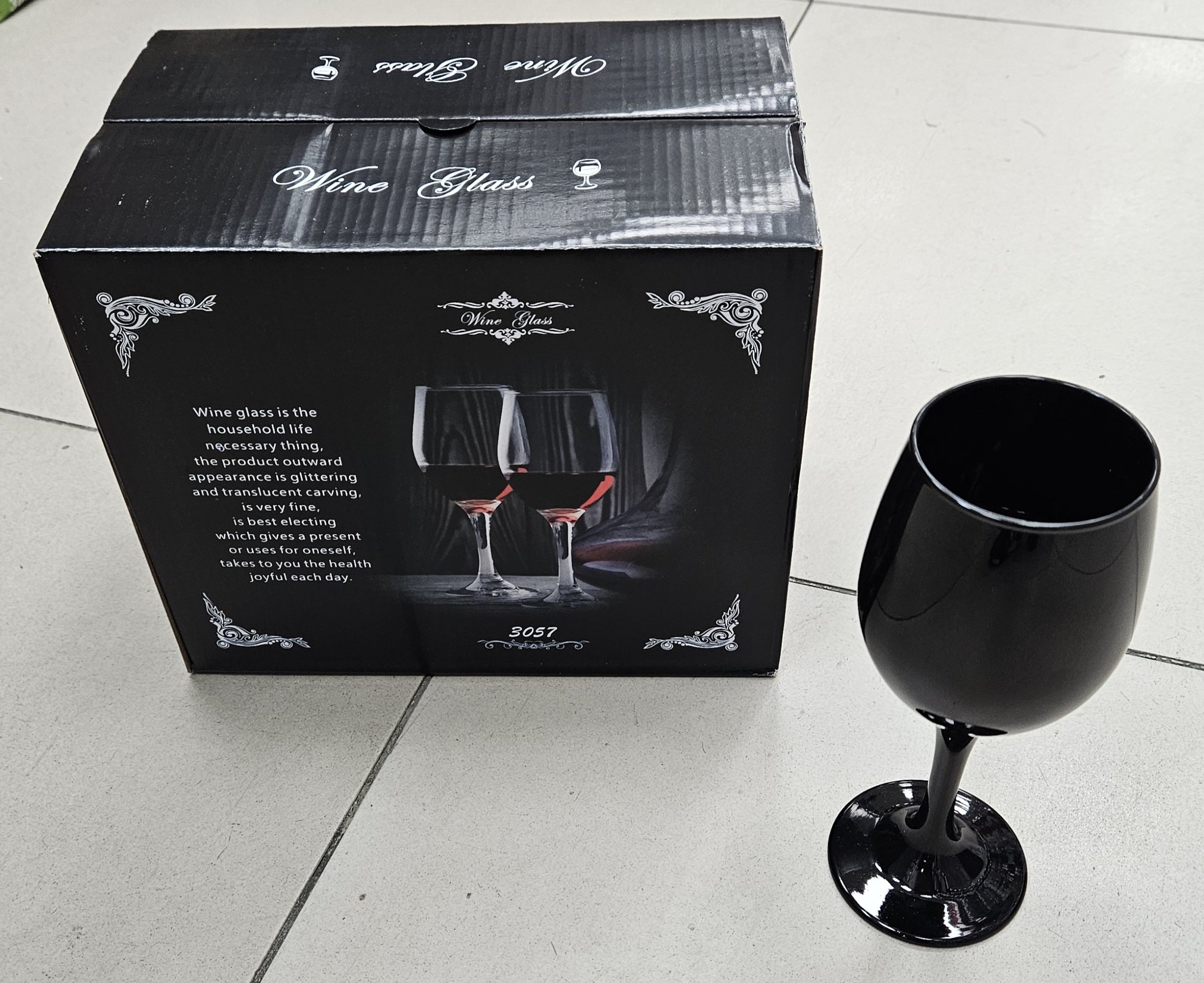 Verre à vin x6 Black