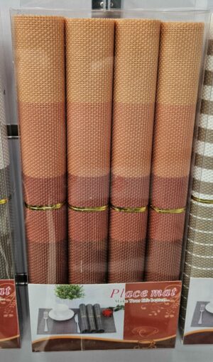 Set de table 4pcs orange/rouge