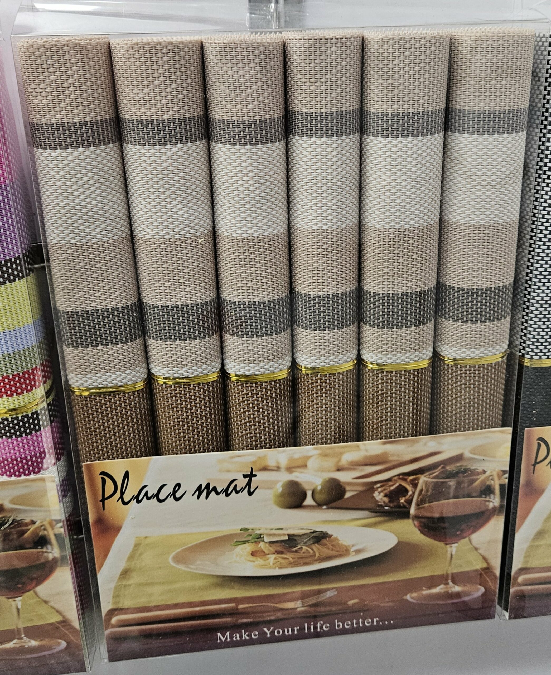 Set de table 6pcs Beige/marron