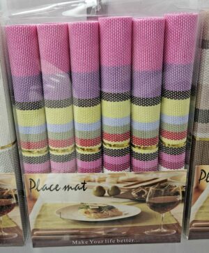 Set de table 6pcs rose