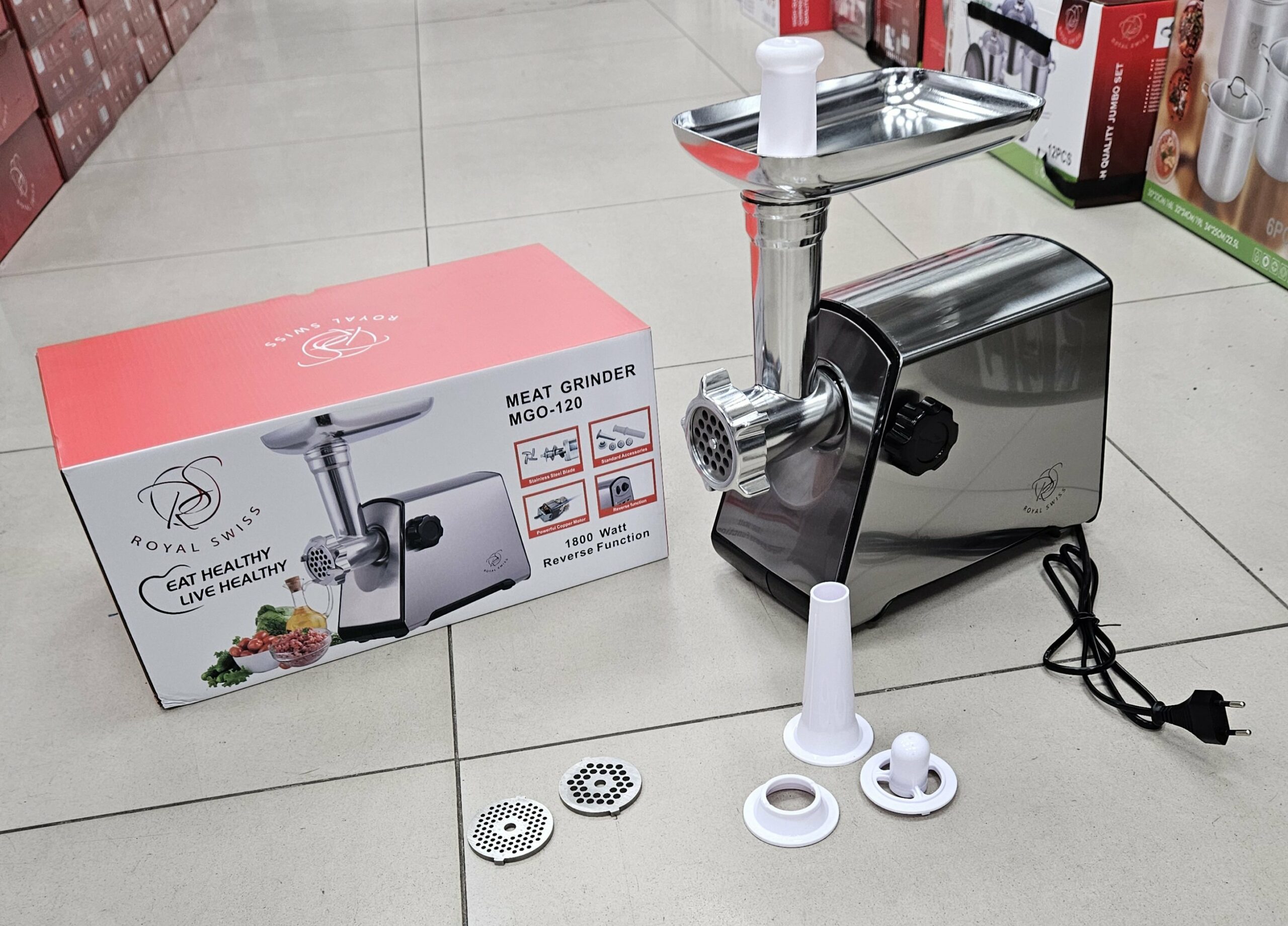 Hachoir à viande en inox 1800W - RS