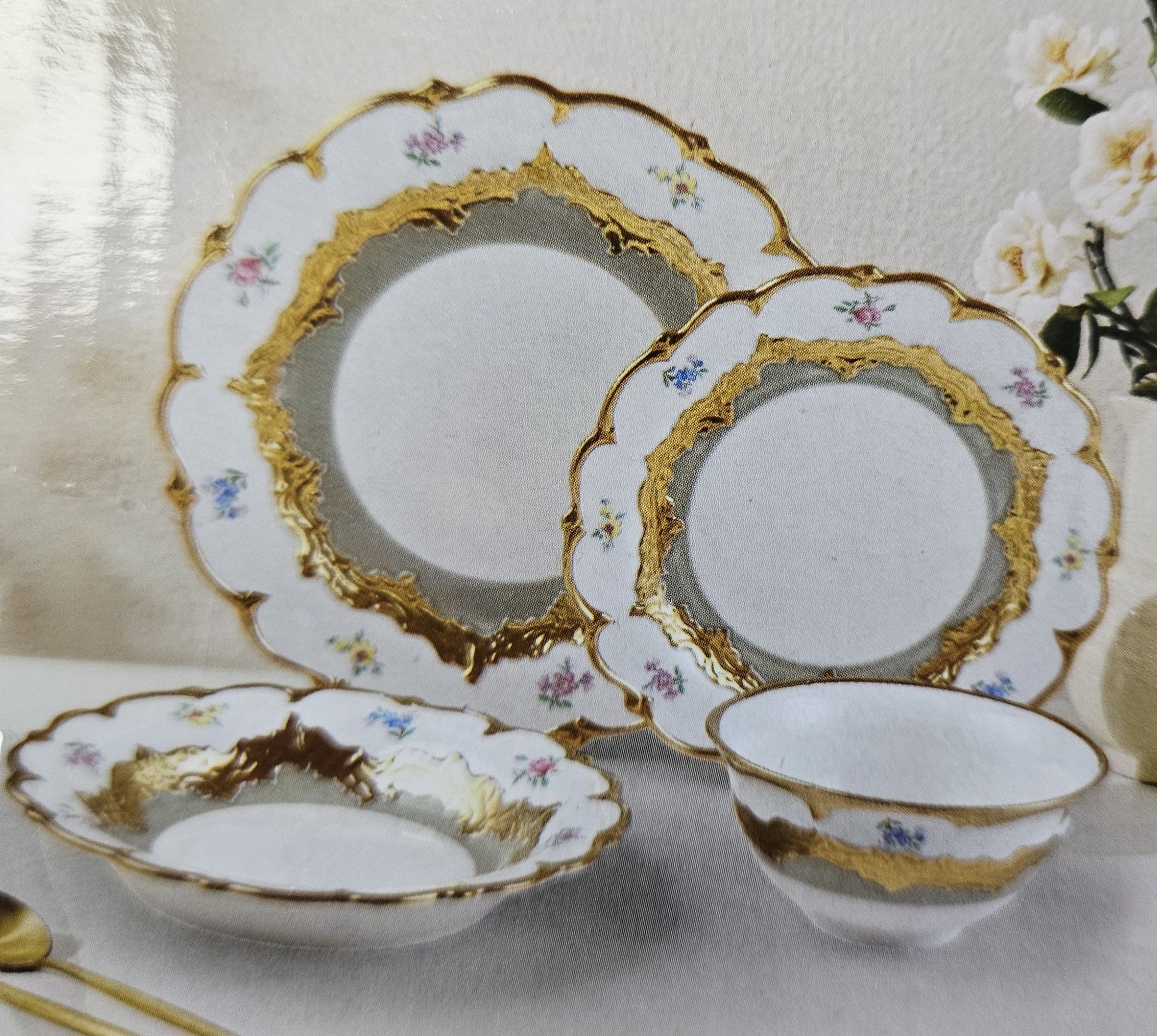 Service en porcelaine 24pcs Vert - Luxe - YS-T50