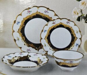 Service en porcelaine 24pcs Bleu - Luxe - YS-T49