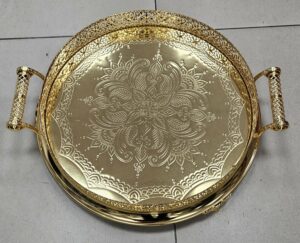 Plateau Rond 40cm Gold - YS-W01