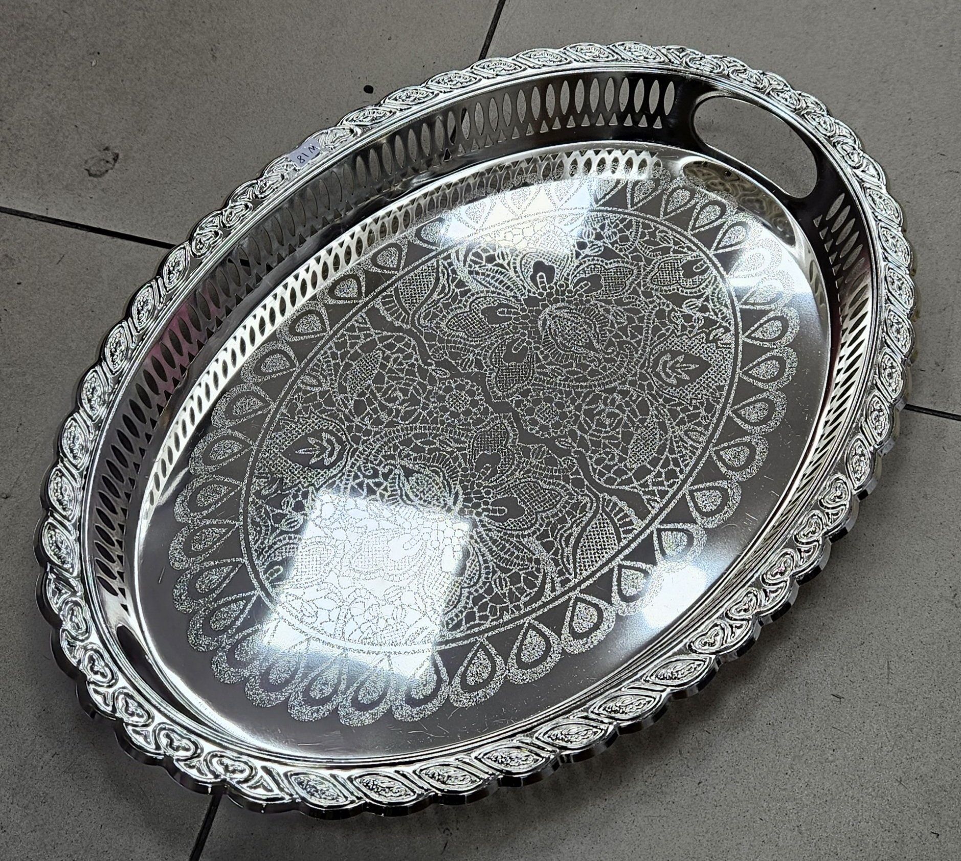 Plateau oval 46.5cm*33.5cm Silver - YS-W18