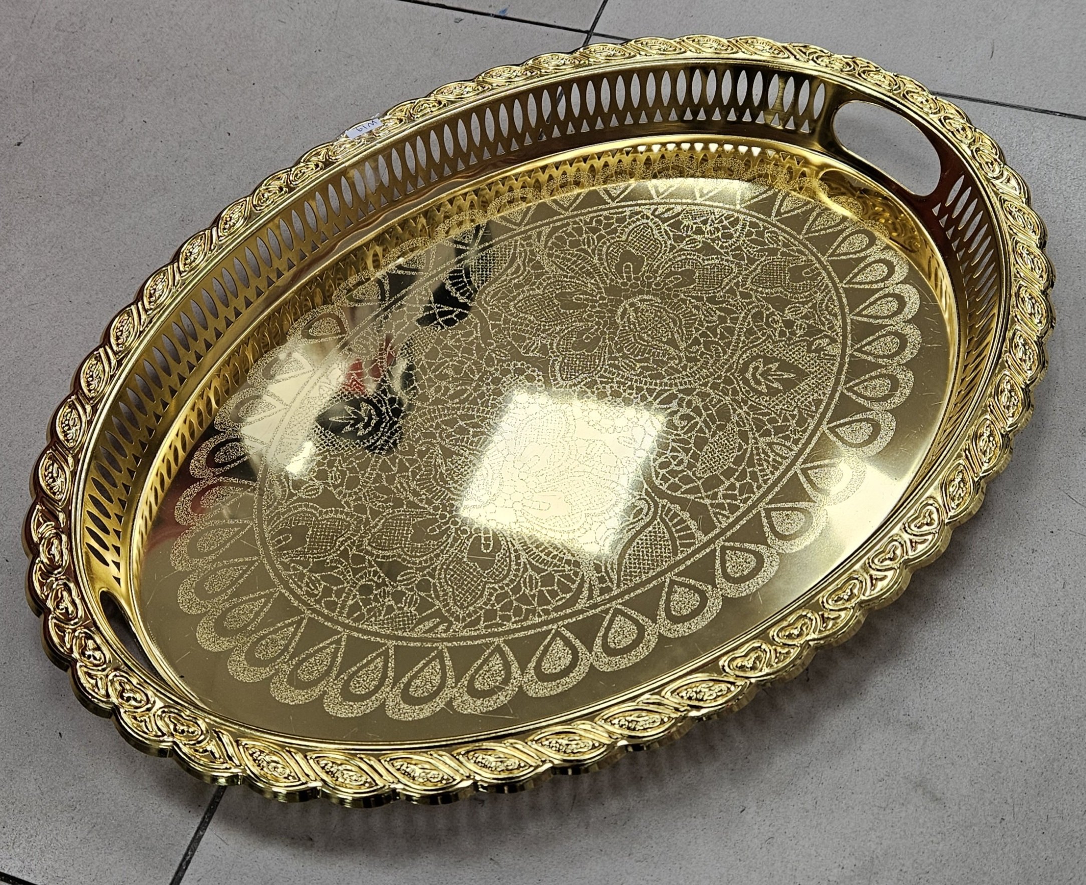 Plateau oval 55.5cm*41cm Gold - YS-W19