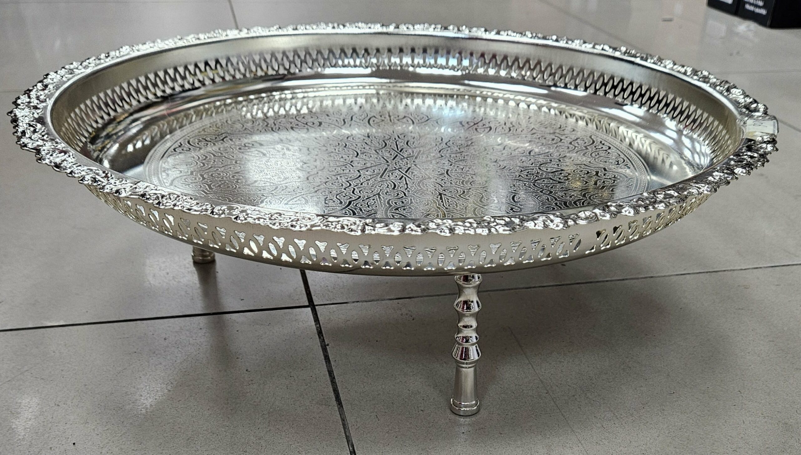 Plateau avec pied 45cm Silver - YS-W06