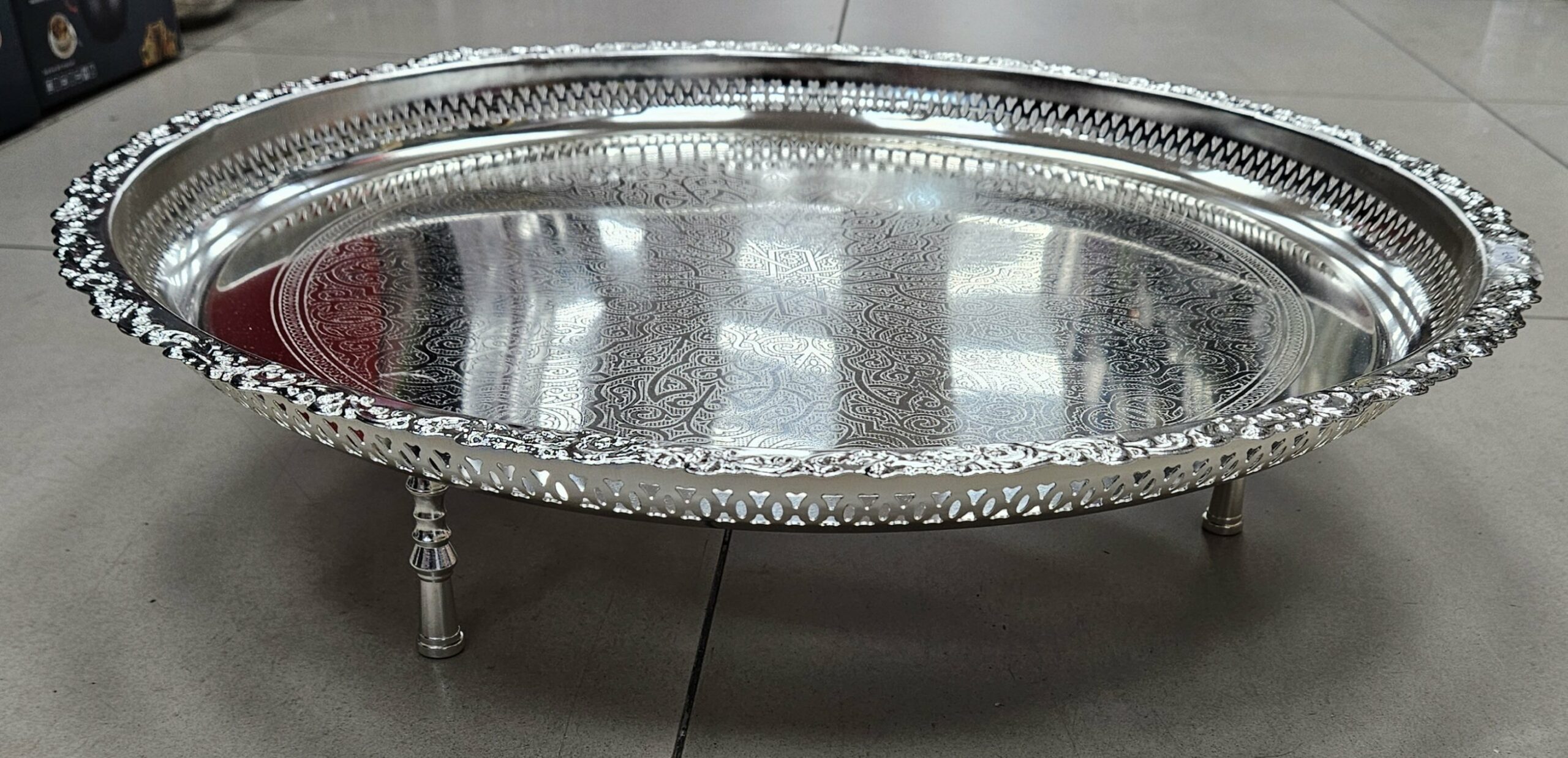 Plateau avec pied 55cm Silver - YS-W07