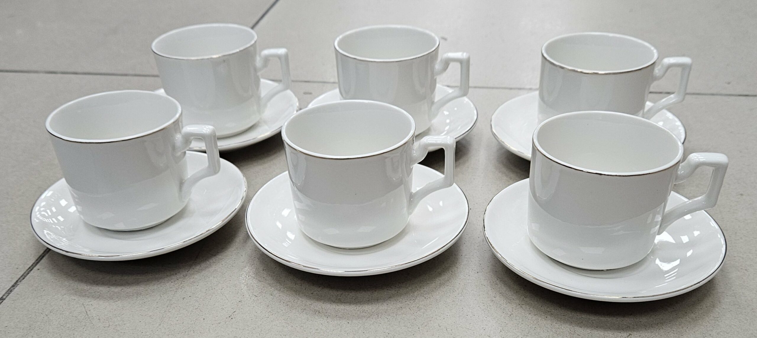Service à café 90ML + Dessous de tasses - BLANC - YS-T29