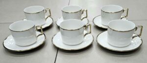 Service à café 260ML + Dessous de tasse GOLD - YS-T26