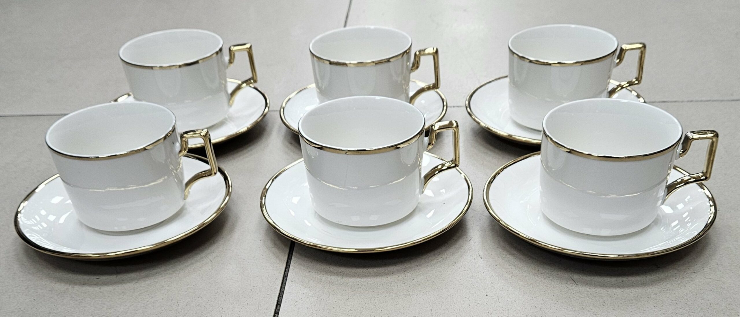 Service à café 260ML + Dessous de tasse GOLD - YS-T26