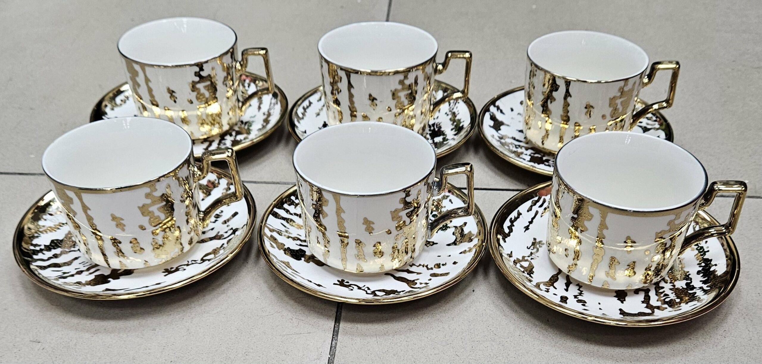 Service à café 260ML + Dessous de tasses - GOLD - YS-30