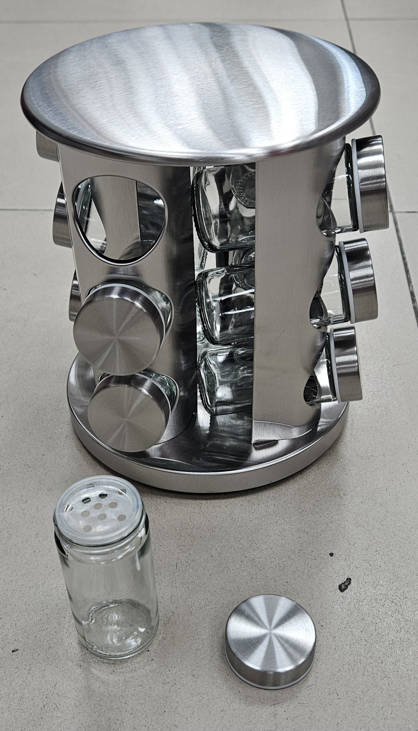 Caroussel à épices 12pcs - Silver - YS-D06