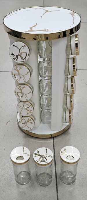 Caroussel à épices 20pcs - Blanc/Marbré - YS-D14