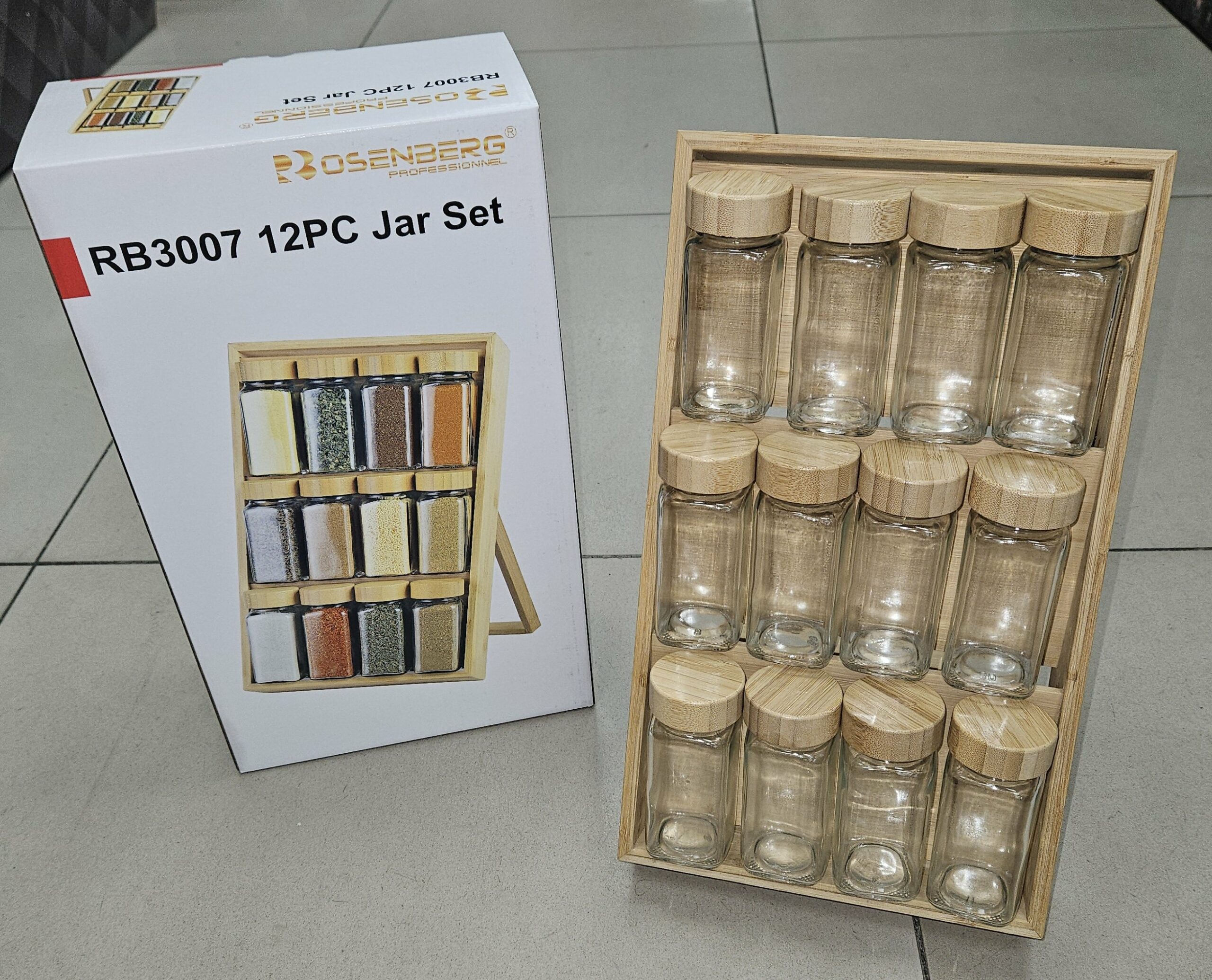 Pot à épices 12pcs en bois