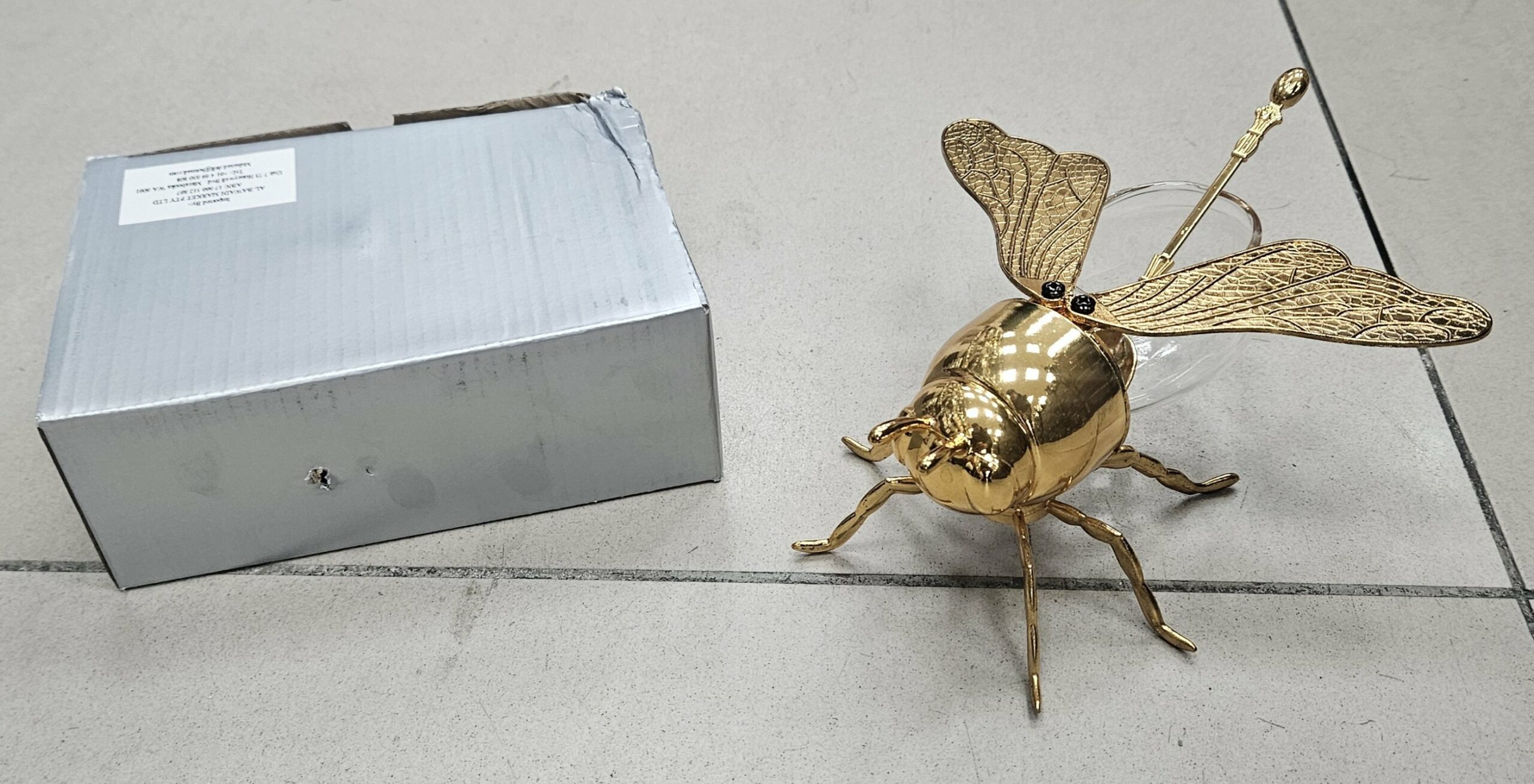 Abeille a miel Gold avec ouverture papillon