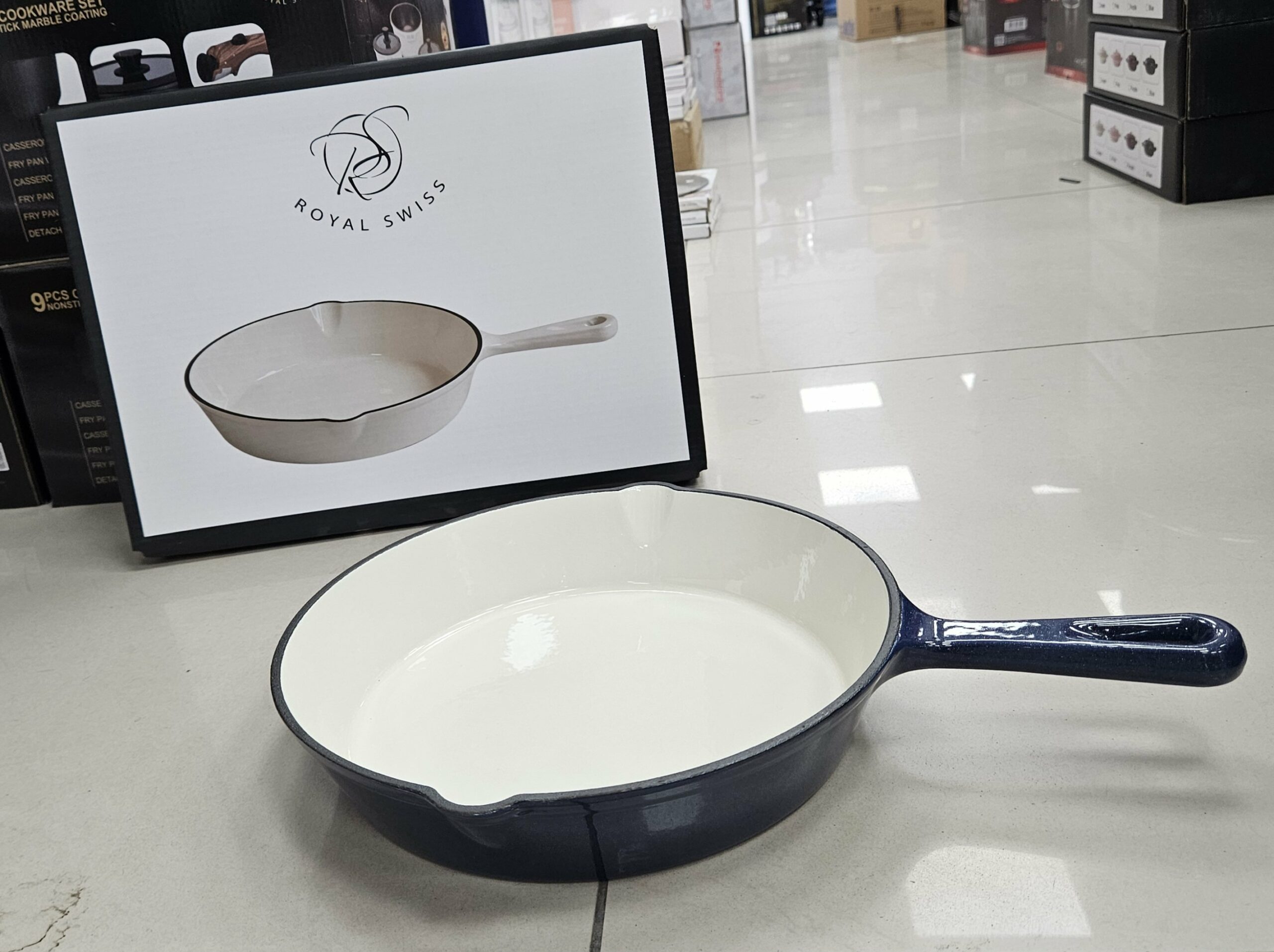 Poele 25.5cm Fonte d'Aluminium - Bleu