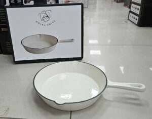 Poele 25.5cm Fonte d'Aluminium - Blanc