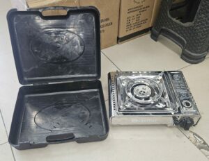 Rechaud à Gaz en inox avec valise de voyagr