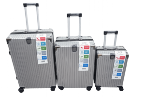 Valise ABS sans Zip - Fermeture à Clapet - Silver