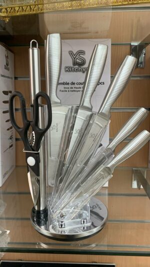 Couteaux socle inox 8pcs Silver - YS008S