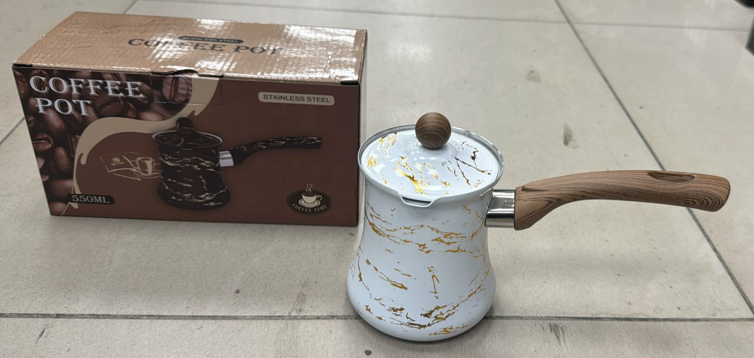 Casserolle 550ML - Marbré/Blanc